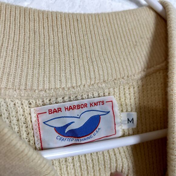 American Vintage Bar Harbor Knits Cream Popover Sweater Mens SIze Medium - Picture 3 of 4